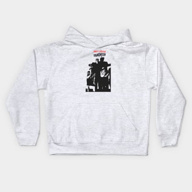 abbot and costello meet frankenstein Kids Hoodie by Verge of Puberty